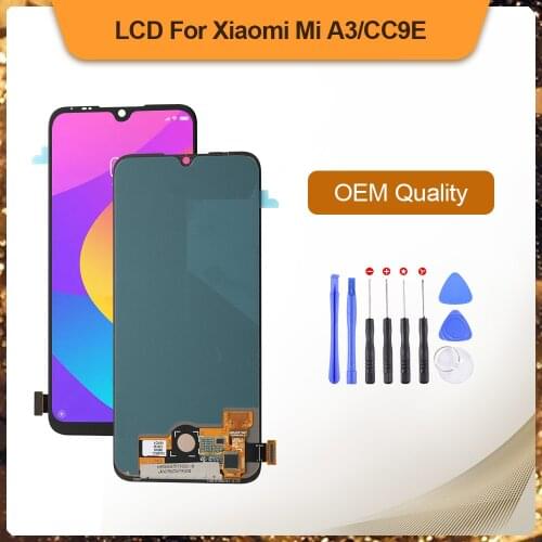 Amoled Display For Xiaomi MI CC9E Touch Screen Replacement Digitizer Assembly For Xiaomi Mi A3 Display Screen With Free Gift