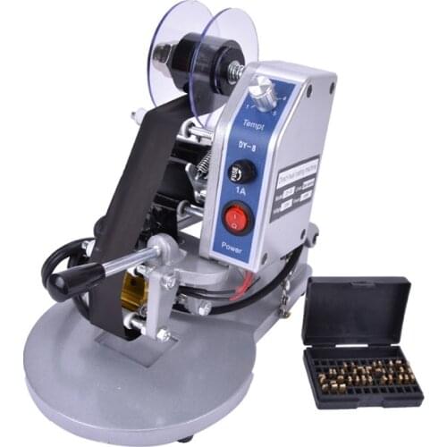 DY-8 Color Ribbon Hot Printing Machine,Heat ribbon printer,direct thermal ribbon coding machine,70 Prints/ Min Manual Hot Stamp