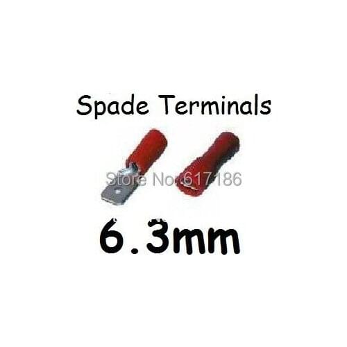 [ Fly Eagle ] 20 PCS X RED Insulated Female/Male Spade Connector Terminals 6.3mm