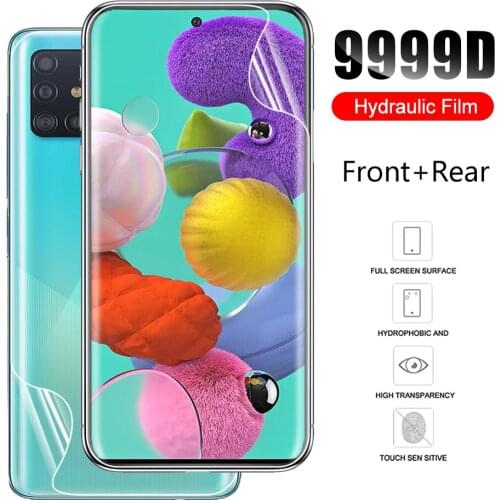Full Cover Hydrogel Film On The For Samsung Galaxy A50 Screen Protector For Samsung Galaxy A50s A51 Phone Back Protective Film
