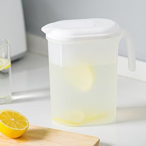 Large Capacity Cold Kettle With Handle Kitchen Accessories Transparent Water Bottle With Cover Juice Jug Household Drinkware