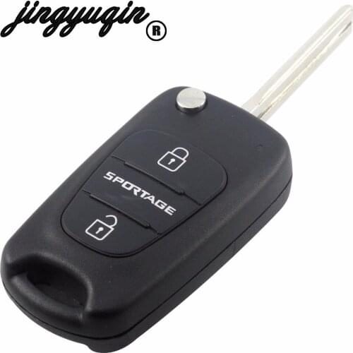 Jingyuqin 3 Buttons Car-styling Flip Folding Remote Key Shell Blank Case Replacement For Kia Sportage toy40