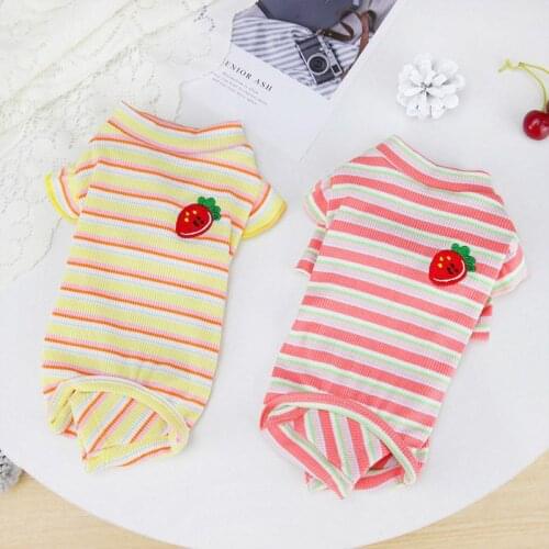 Small Dog Cat Floral Jumpsuit Clothes Autumn Winter Pet Four-Legged Clothing for Small Medium Dogs Pet Chihuahua Pug Apparel