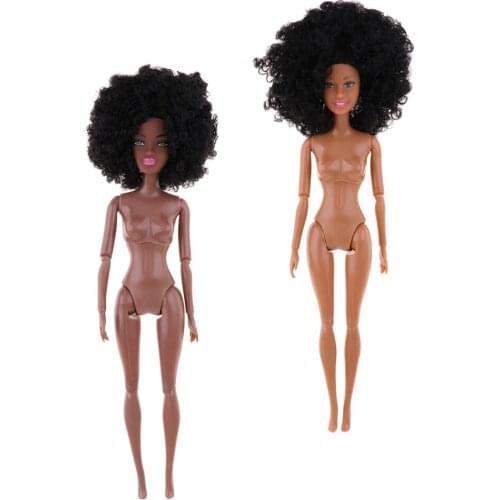 Doll DIY Accessory Moveable 12 Joints Doll Body Short Curly Hair