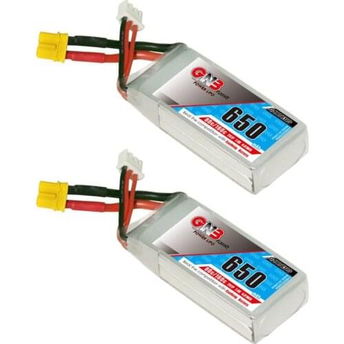 2PCS Gaoneng 650mAh 2S 7.4V 80C/160C Lipo Battery With XT30 JST Plug For FPV Racing Drone 4 axis RC Quadcopter RC Drone parts