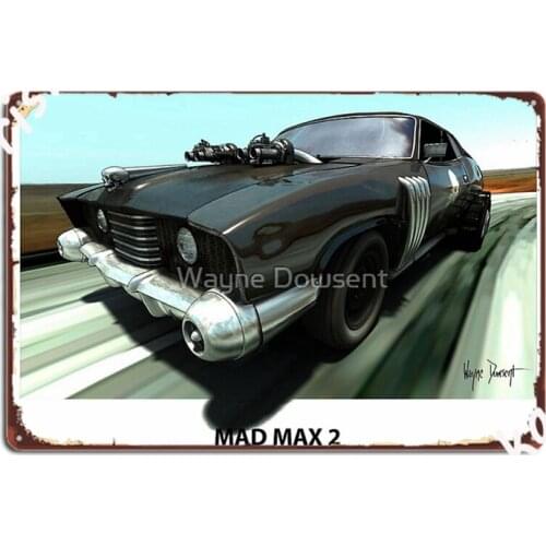 Mad Max 2 Landau Coupe Metal Signs Cinema Living Room Home Vintage Poster Tin sign Posters