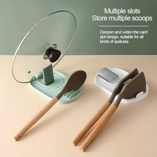 Multifunction Spoon Rest Holder Utensil Organizer Spatula Holder Rack Pot Lid Storage Pad Foldable Hanging Kitchen Storage Shelf