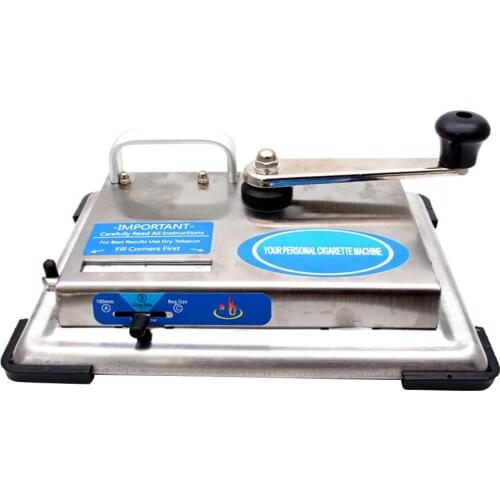 Tabletop Manual Cigarette Rolling Machine Stainless Steel Hand Crank Tobacco Roller Maker Cigarette Injector Smoking Tool