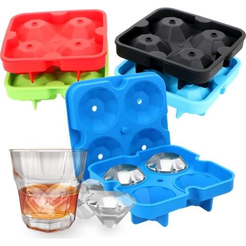 NICEYARD Ice Cube Tray for Whiskey Cocktails Silicone Diamond Shape Ice Ball Maker Mold Kitchen Tool