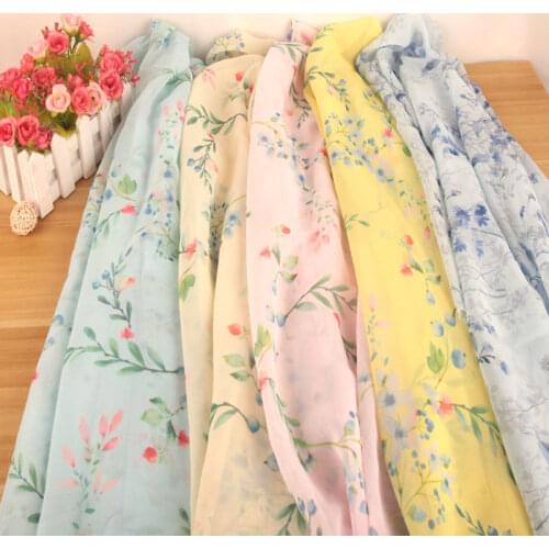 50D New Fashion Chiffon Printing Dress Fabrics Slightly for Sewing Meterial Strechy Trousers Skirt Patchwok Fabric