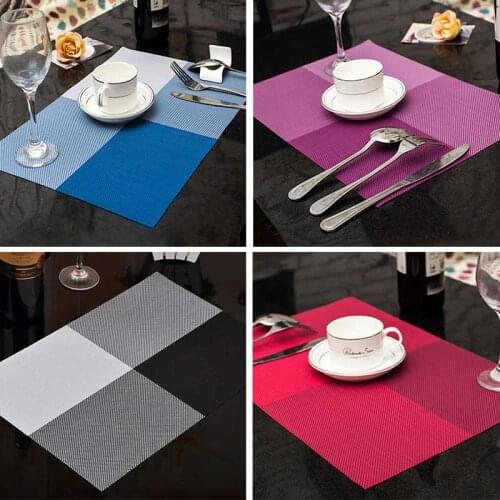 New Fashion PVC Dining Table Placemat Kitchen Tool Tableware Pad Coaster Coffee Tea Place Mat -46