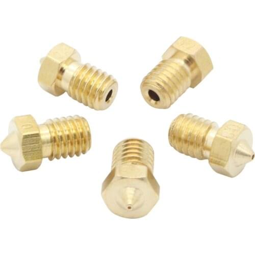 New 3D printer E3D V6 V5 Extruder J-Head Brass Nozzle Print Head for 1.75mm with size 0.4mm For 3D printer