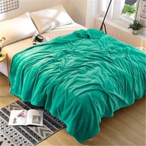 Autumn and Winter Super Soft and Thick Clouds Sable Pure Color Blanket, Sofa, Office, Essential Leisure Blanket for Home Travel