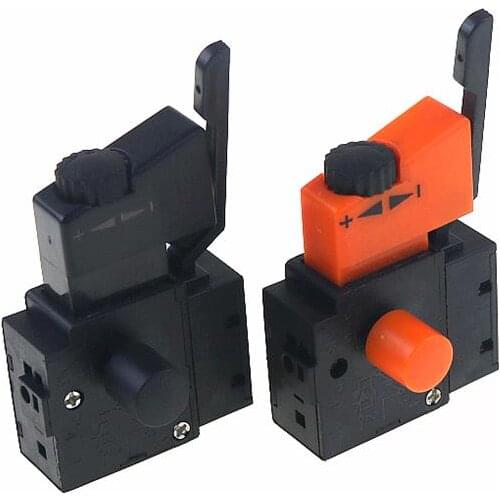 High Quality AC 250V/4A FA2-6/1BEK black / Orange Adjustable Speed Switch For Electric Drill Drill