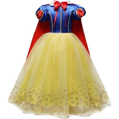 Fantasy Masquerade Role-playing Girl Dress for Girl Princess Dress Halloween Cosplay Party Gown Christmas Party Dress Size 4-10T