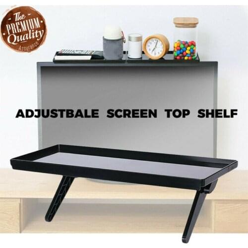 Adjustable Screen Top Shelf Display Shelf Computer Monitor Riser Desktop Stand TV Rack Storage Desk