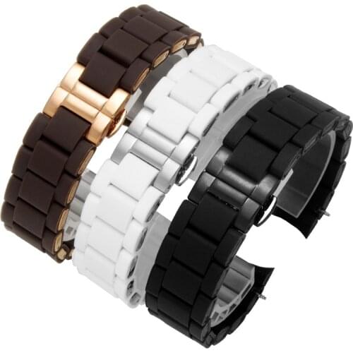 Quality silicone and stainless steel watch bands 20mm 23mm replacement metal strap for AR5890/5891/5906/5905