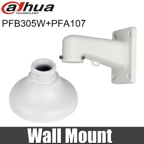 Dahua PFB305W Waterproof Wall Mount Bracket + PFA107 CCTV Camera Bracket Hanging Mount Adapter CCTV Bracket for SD1A203T-GN etc