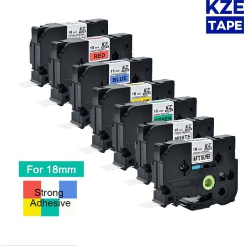 Compatible Brother label tape 18mm Strong Adhesive Multicolor tze tape for P-touch Brother printer Tze-S241 tze-s241 tzes241
