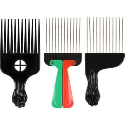 Steel Tip Tail Comb Big-tooth Metal Pin Hairdressing Tools Hair Styling Needle Comb Black Big Tooth Comb
