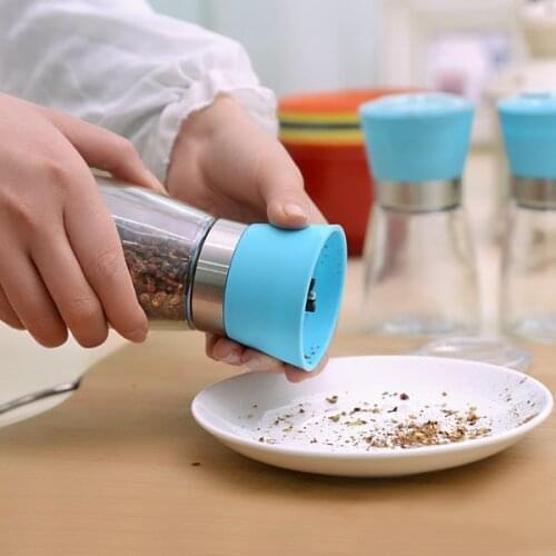 Glass Pepper Mill Grinder Shaker Spice Salt Container Condiment Jar Holder New (13.5*6.7cm)
