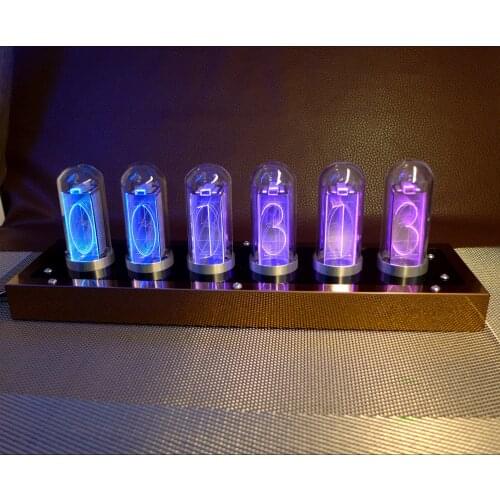 Led pseudo glow tube clock retro clock atmosphere lamp luminous clock alarm clock living room decoration gift