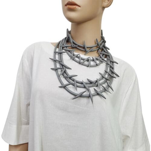 YD&YDBZ New Gothic Multicoloured Pendant Necklace Womens Punk Sweater Necklace Jewelry Handmade Rubber Bow Party Accessories