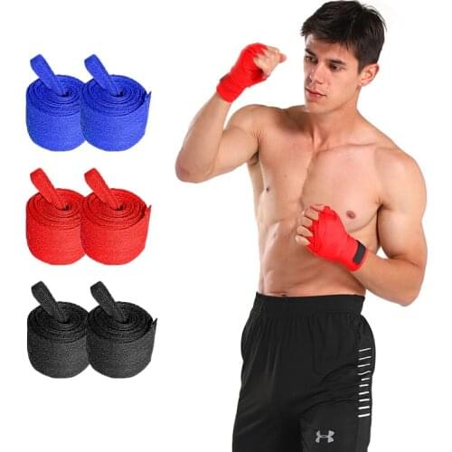1 pair Boxing Hand Wraps Inner Gloves Length 2.5m Elasticated Bandages Wrist Protection for Gym MMA Muay Thai Punching Training