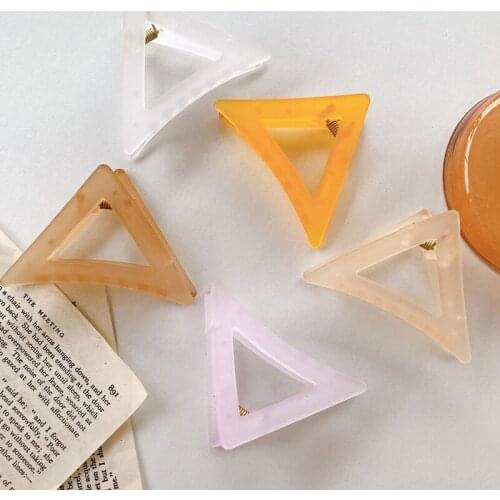 1PCS Fashion Elegant Women Acrylic Hairpins Colorful Geometric Hair Claw Clips Barrattes Hair Styling Accessories For Ladies