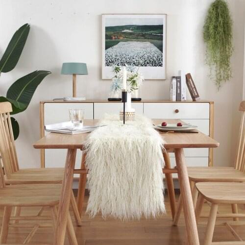 2020Imitation wool Nordic table runner Home model room decoration table runner Shoe cabinet cabinet flag bed flag bed tail scarf