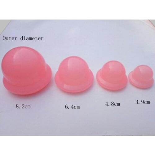Cupping massage health 4pcs Silicone Face Cupping Cups Clearing Damp Body Massage Helper Suction Treatment Anti