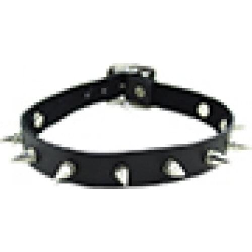 50% Wholesales Gothic Men Women Unisex Faux Leather Spike Rivet Choker Punk Necklace Jewelry