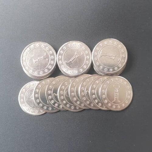 500pcs 24*1.7mm Stainless Steel Arcade Game Coin Tokens for capsule gum all candy vending machine