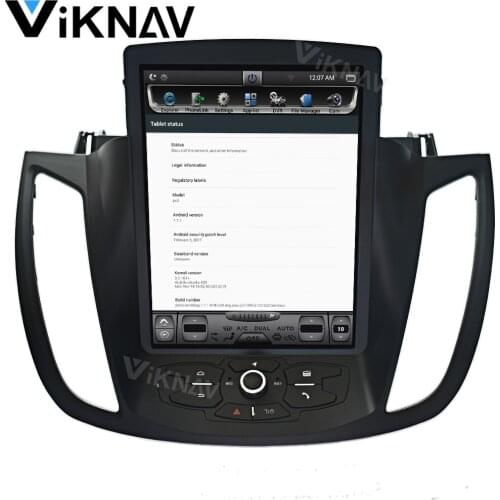 Car radio multimedia player for ford kuga escape 2013-2018 Tesla style vertical screen DVD video player stereo android 10.4 inch