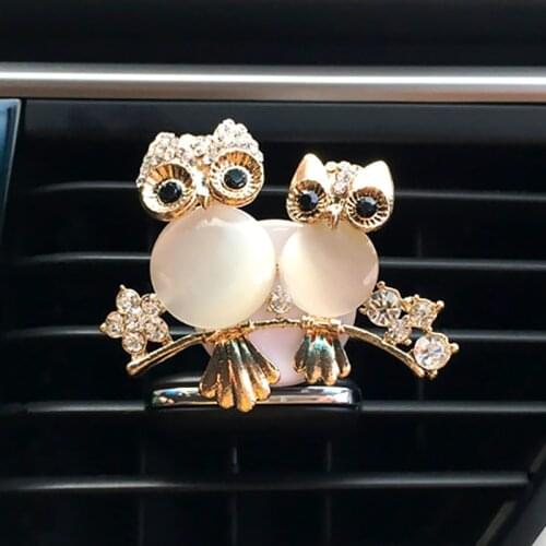 Owls Decor In Car Air Freshener Auto Outlet Perfume Air Vent Clip Flavoring Smell Car Aroma Diffuser Bling Car Accessories Auto