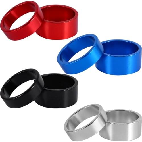Free Shipping 4Pcs/set 5/10/15/20mm Aluminum Alloy Headset Stem Spacer MTB 28.6mm Fork Washer Cap For Road Bike Cycling