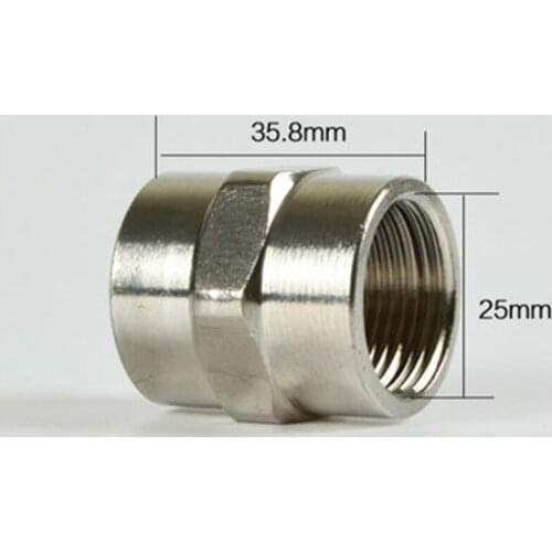 DN20 3/4" BSP Female Coupling 201 Stainless Steel Pipe Fitting Connector Plumbing Adapter Length 35.8mm