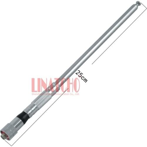 UHF 400-470mhz high gain bendable metal 1 meter long range walkie talkie antenna telescopic sma female