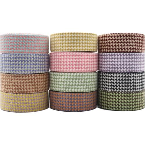 5 Yards 25MM Double-Sided Houndstooth Ribbons Bronzing Dots For Hair Bows DIY Handmade Materials Y2021031101