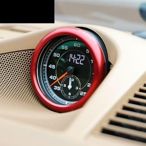 Lsrtw2017 abs car dashboard compass clock ring trims for porsche 718 cayman boxster 2016 2017 2018 2019 2020 2021 accessories