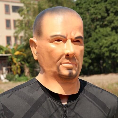 Villain Mask Bodyguard Strong Men Cosplay Latex Realistic Masks Anime Role Play Masquerade Halloween Movie Theme Props Horror