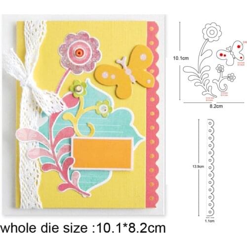 Metal Die Cut Lace Stripe frame flower 2020 new Craft Cutting Die stencils For Scrapbooking Embossing Paper Card Album