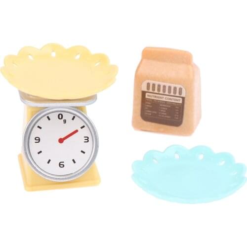 1 Set 1/6 1/12 Dollhouse Miniature Accessories Model Baking Electronic Bench ScaleKitchen Toys For Doll House Decoration