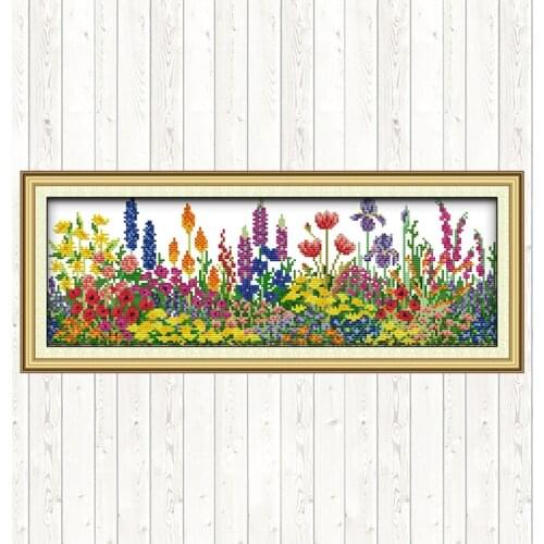 Spring Scenery In Garden Patterns Counted Cross Stitch Kit Sale 14ct 11ct Canvas Printing Embroidery Set DIY Hand Needlework Kit