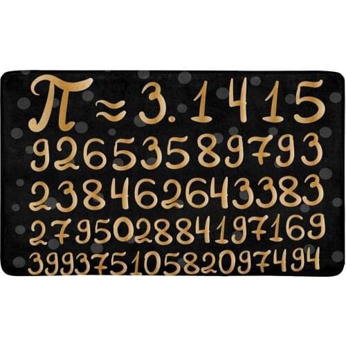 Inscription Number Pi. Educational Pattern Indoor Doormat Non Slip Front Entrance Door Mat Rug