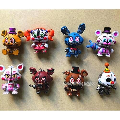 New 8 Pcs/Set Game Five Nights At Action Figure Toy PVC Midnight Toy Bear Chica High Quality Model Dolls Kids 6.5 Cm