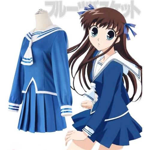 New Fruits Basket Cosplay Tohru Honda Uniform Dress High Quality Cosplay Costume