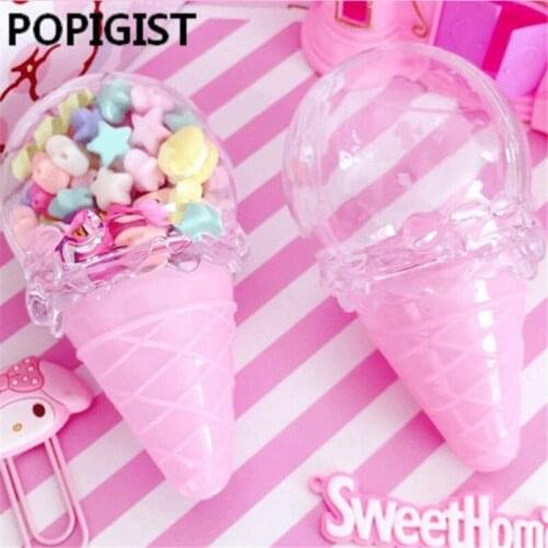 Ice Cream Shape Plastic Candy Box Baby Birthday Baby Shower Personality Gift box Chocolate box 20pcs