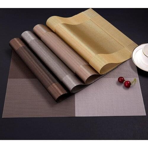 Placemats Washable PVC Table Cloth Pad Mat Tablemats Stain-Resistant Dining Disc Bowl Pad Coaster Non-slip PVC Pad