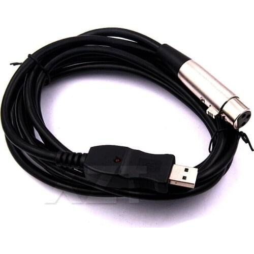 PZ Newest Cannon audio cable USB Male to 3 Pin XLR Female Microphone MIC Studio Audio Link Cable
